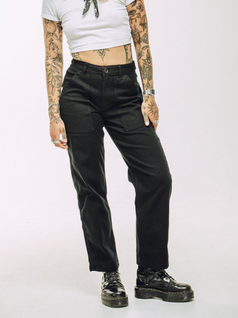 P&Co 304 Service Fatigue Pants, Black, UK10